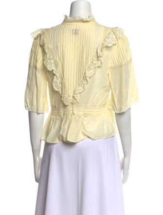 Zadig & Voltaire V-Neck Short Sleeve Crop Top