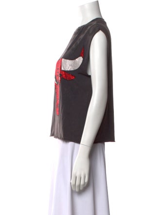 Zadig & Voltaire Graphic Print Crew Neck Top