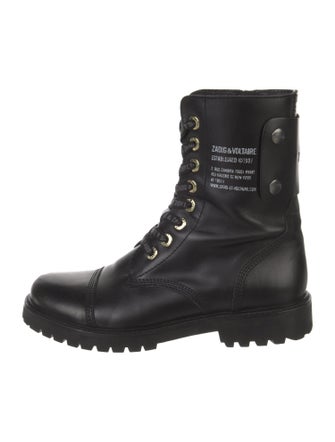 Zadig & Voltaire Leather Combat Boots