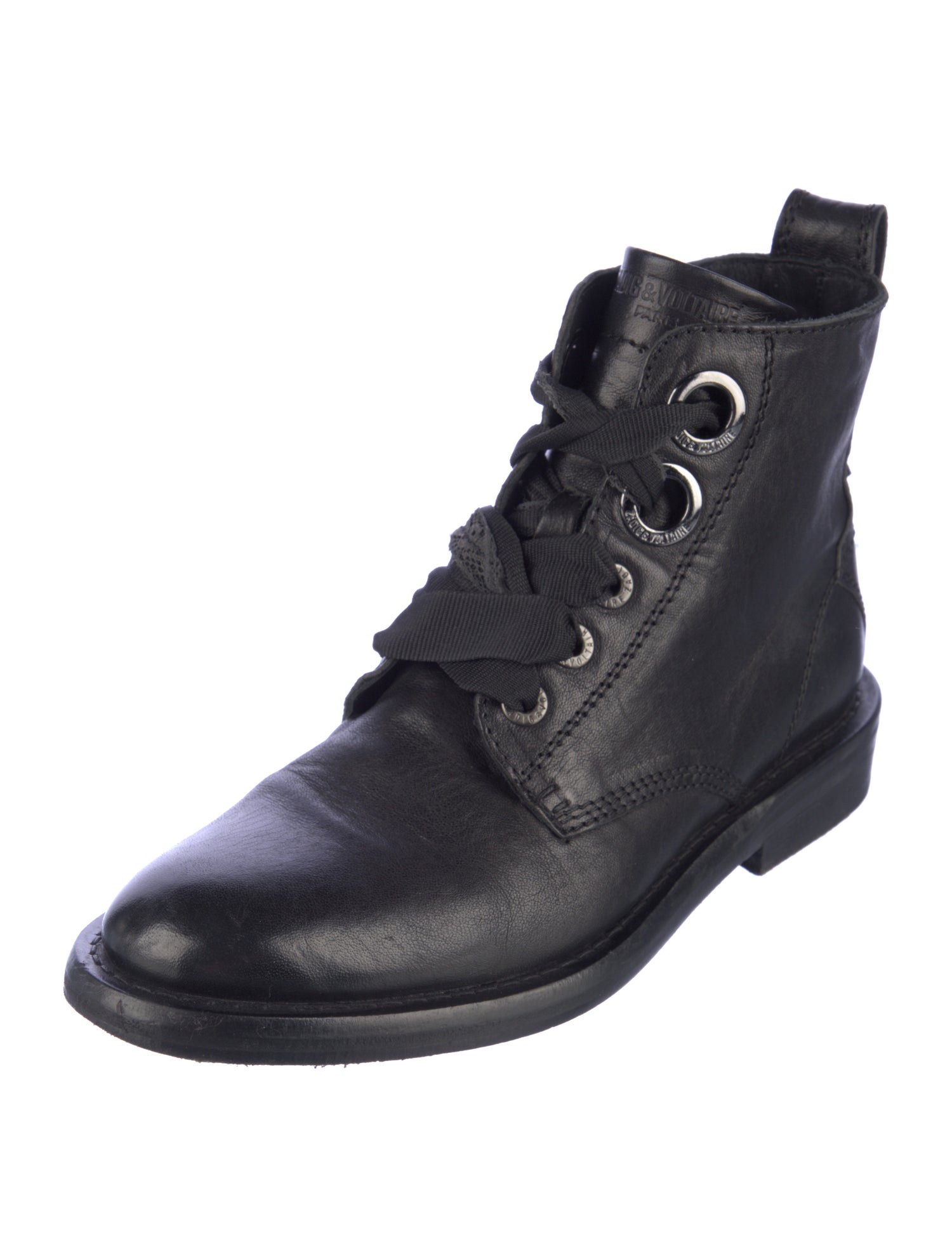 Zadig & Voltaire Leather Combat Boots