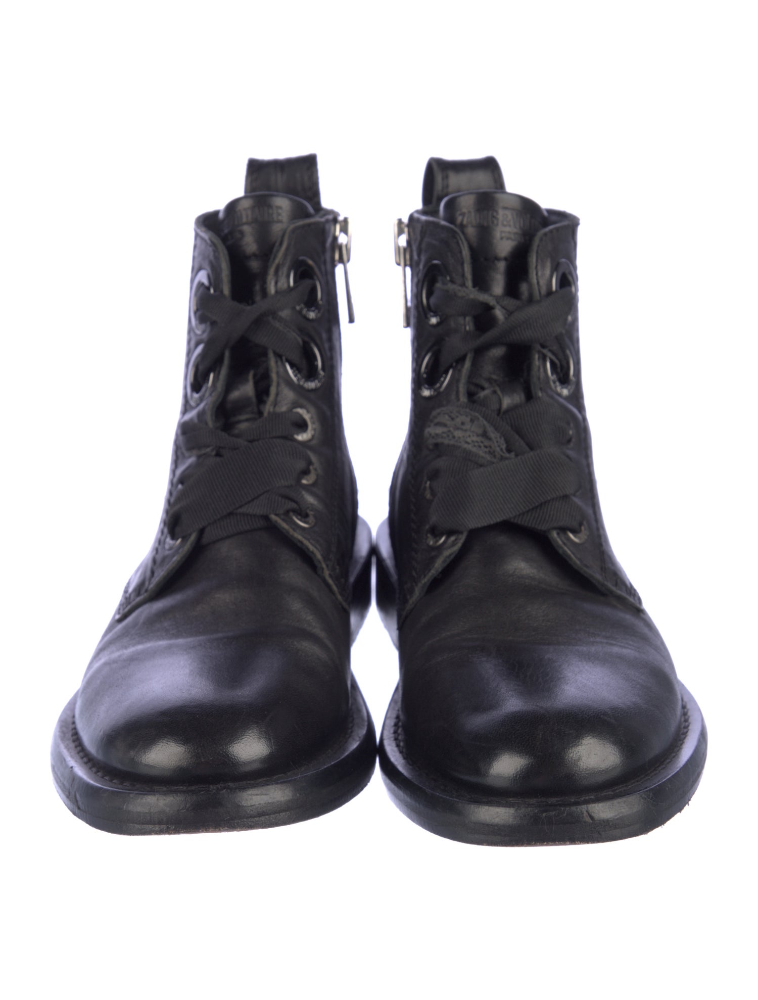 Zadig & Voltaire Leather Combat Boots