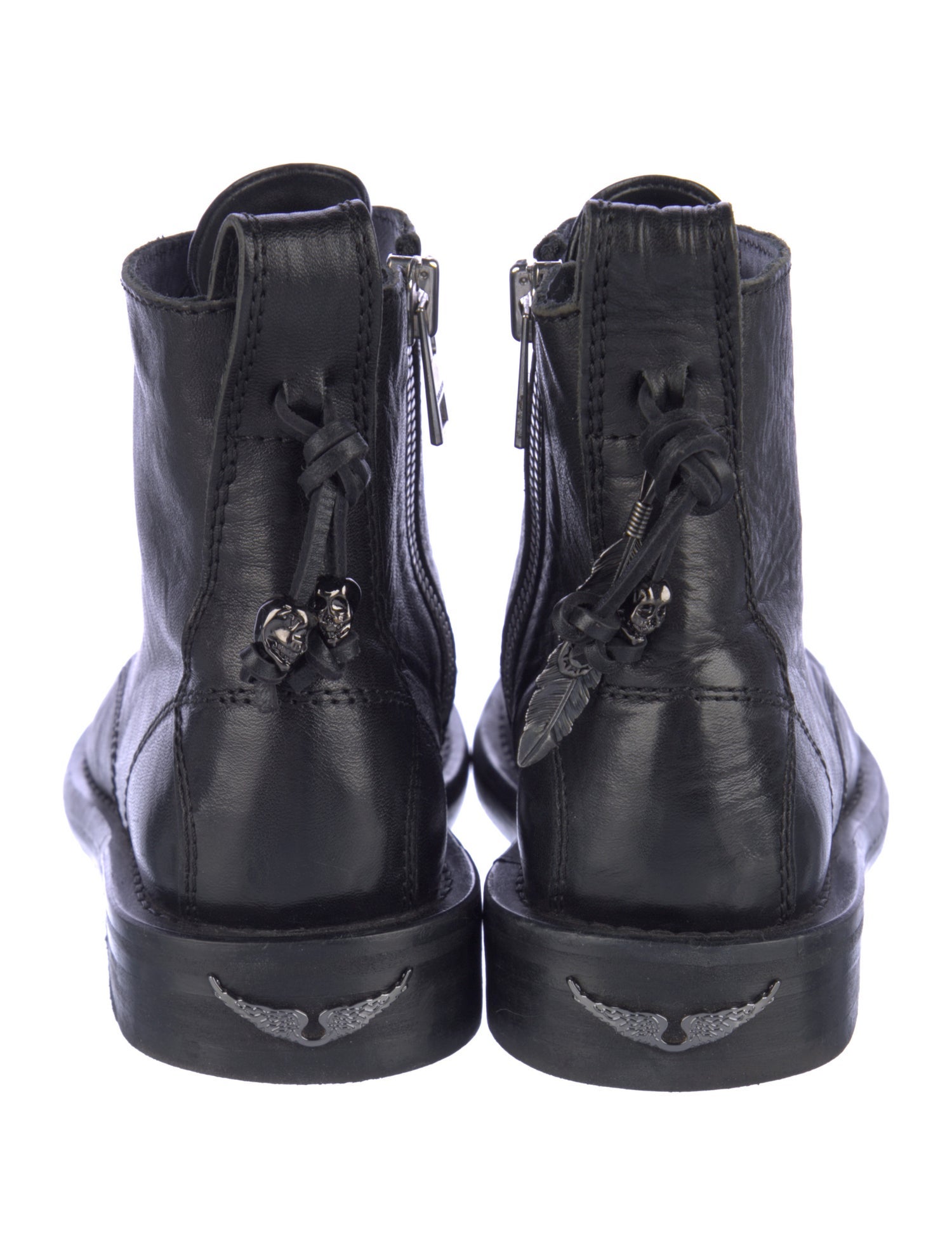 Zadig & Voltaire Leather Combat Boots
