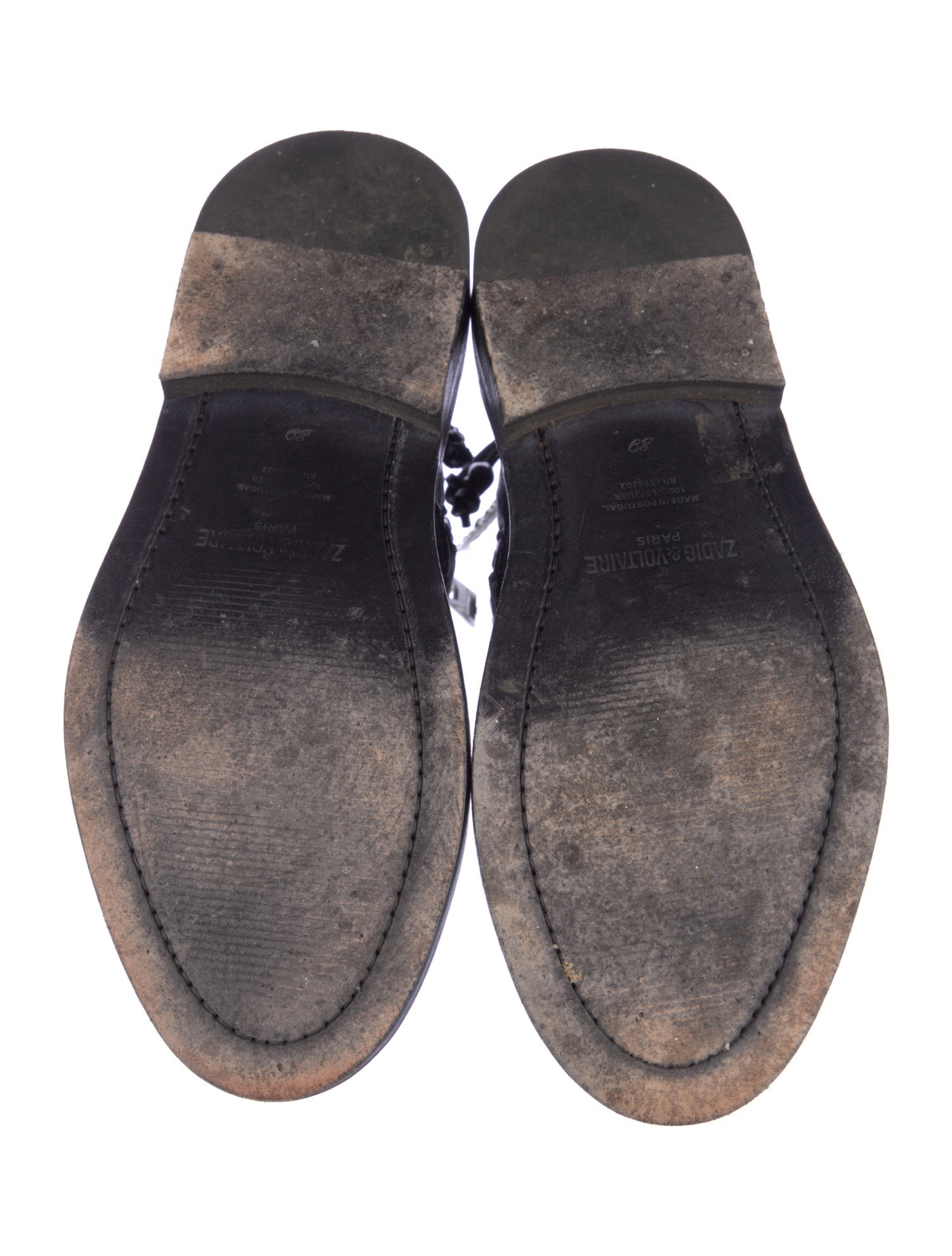 Zadig & Voltaire Leather Combat Boots