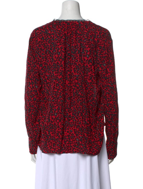Zadig & Voltaire Printed V-Neck Blouse