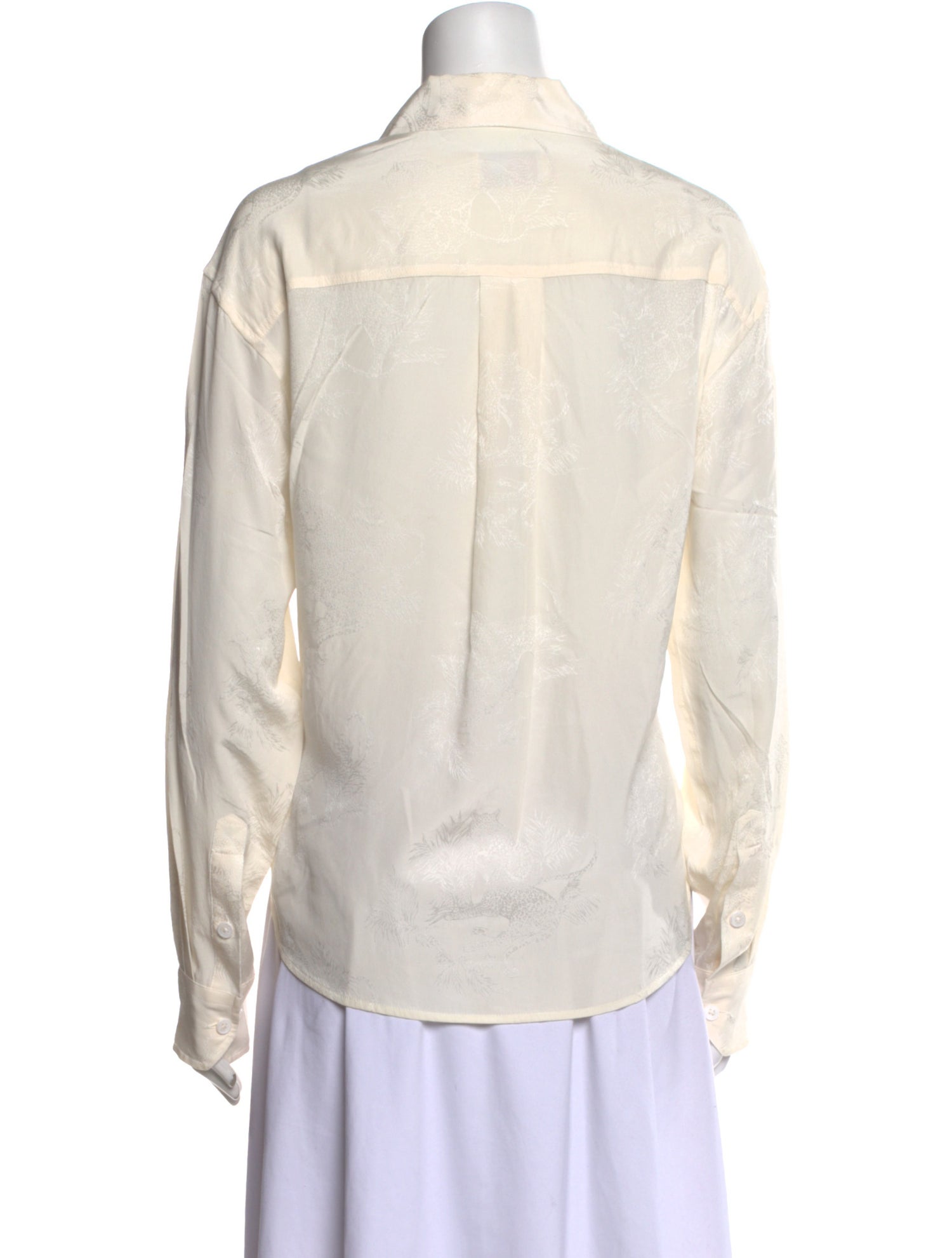 Zadig & Voltaire Silk Long Sleeve Button-Up Top