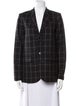 Zadig & Voltaire Virgin Wool Plaid Print Blazer