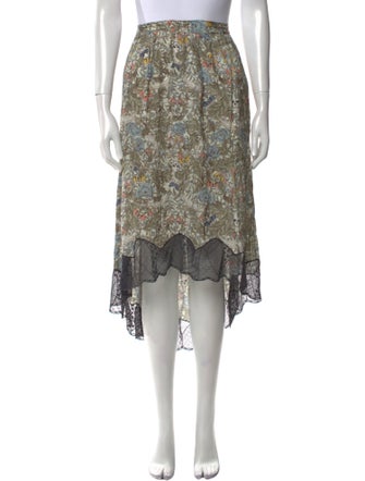 Zadig & Voltaire Floral Print Midi Length Skirt
