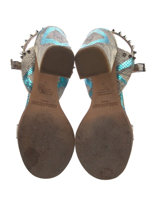 Zadig & Voltaire Snakeskin Printed Sandals