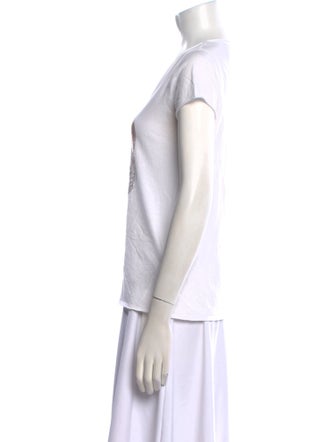 Zadig & Voltaire Graphic Print V-Neck T-Shirt