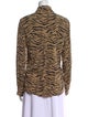 Zadig & Voltaire Animal Print Long Sleeve Button-Up Top