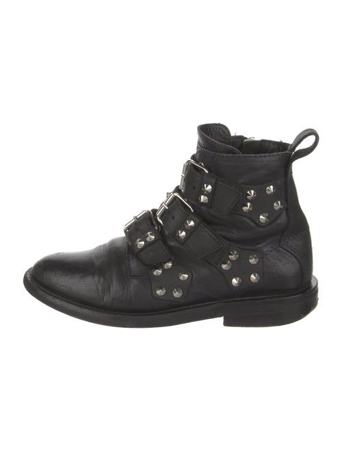 Zadig & Voltaire Spike Accents Leather Combat Boots