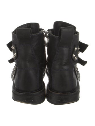 Zadig & Voltaire Spike Accents Leather Combat Boots