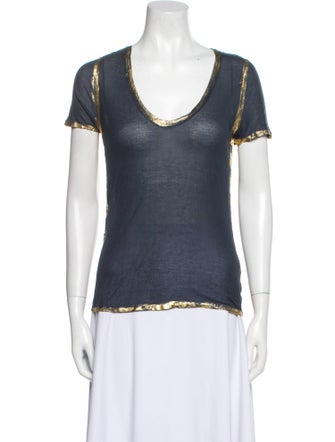 Zadig & Voltaire Scoop Neck Short Sleeve T-Shirt
