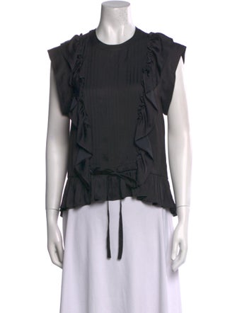 Zadig & Voltaire Crew Neck Short Sleeve Blouse