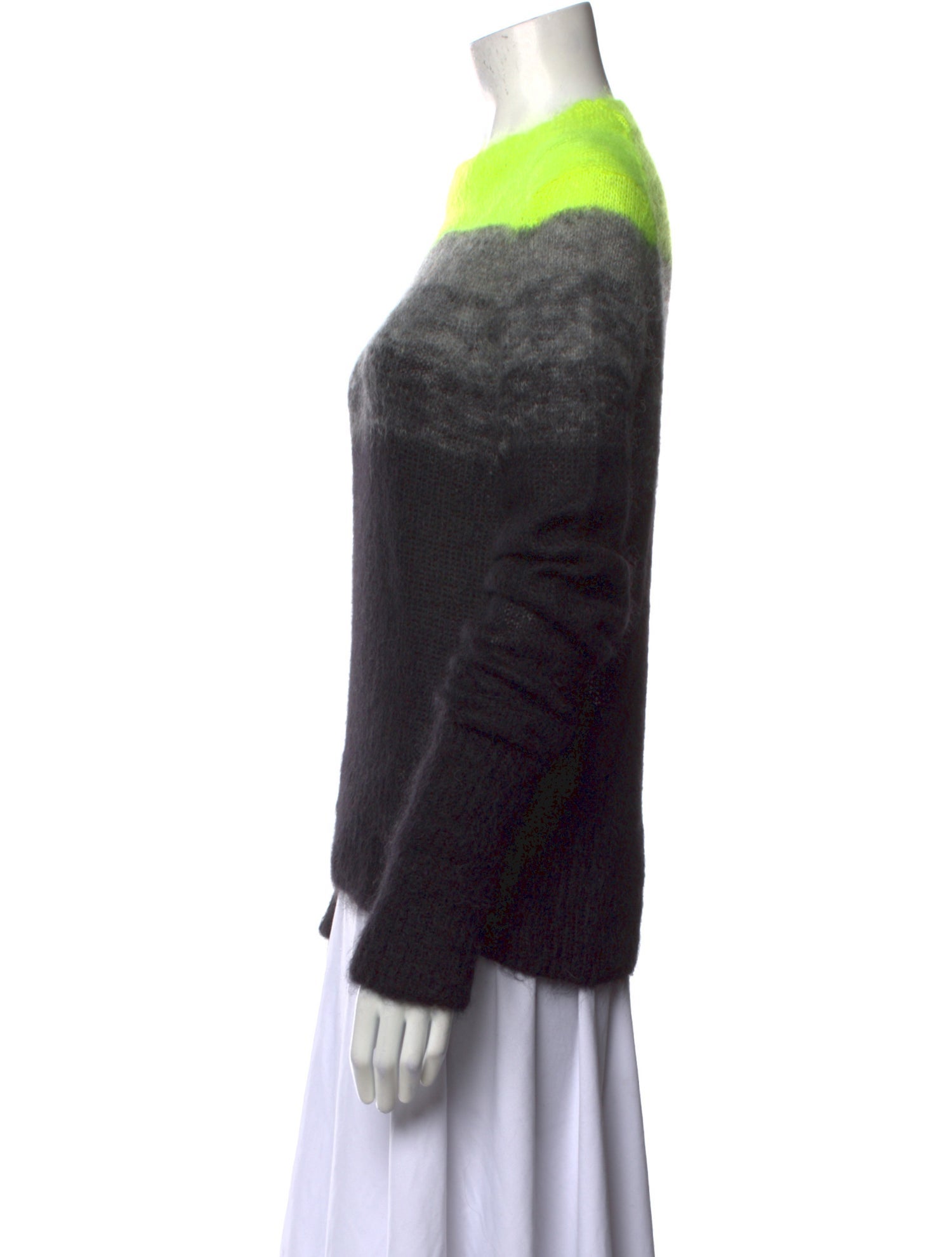 Zadig & Voltaire Mohair Colorblock Pattern Sweater