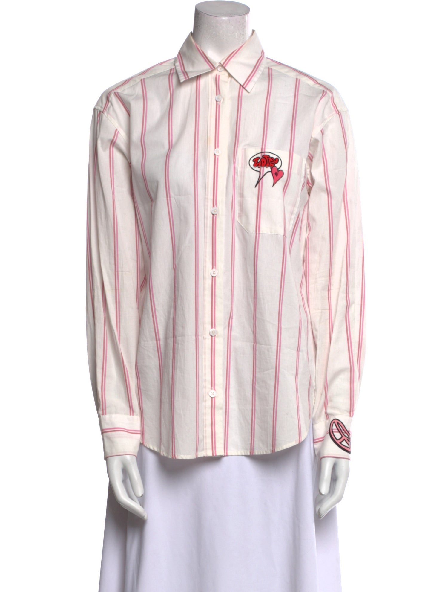 Zadig & Voltaire Striped Long Sleeve Button-Up Top