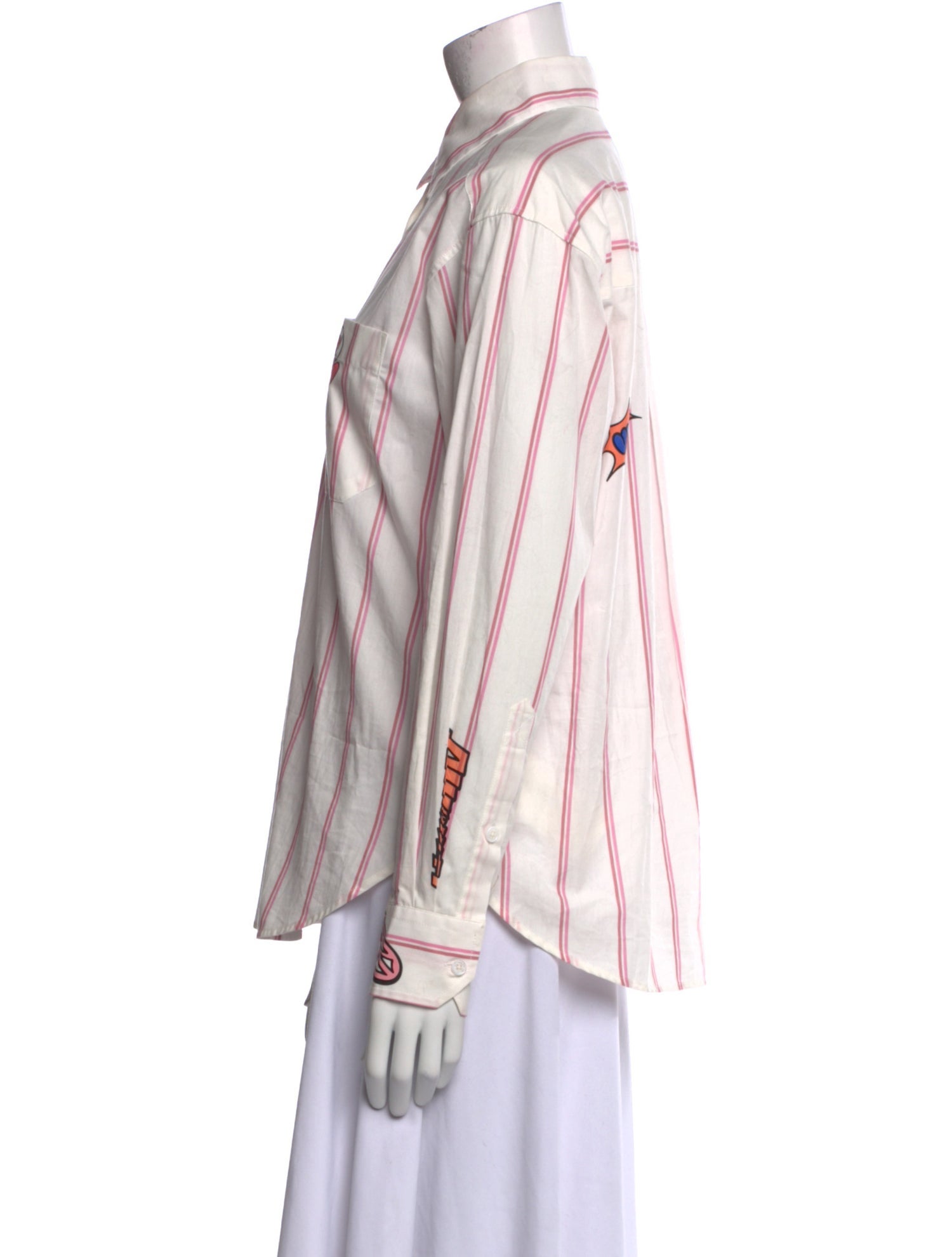 Zadig & Voltaire Striped Long Sleeve Button-Up Top