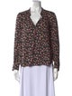 Zadig & Voltaire Floral Print V-Neck Blouse