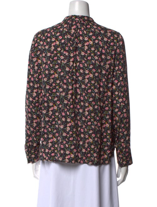 Zadig & Voltaire Floral Print V-Neck Blouse
