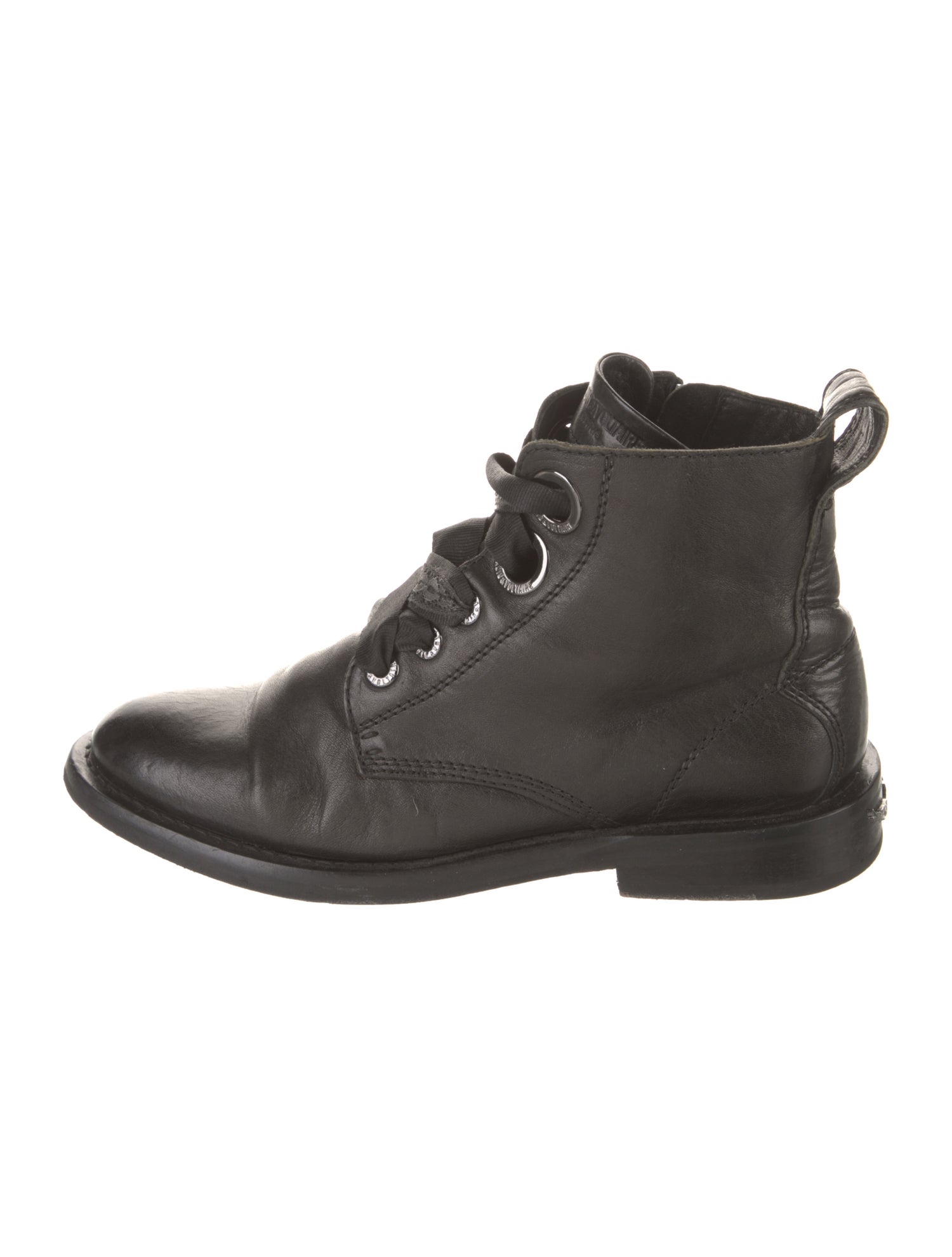Zadig & Voltaire Leather Combat Boots