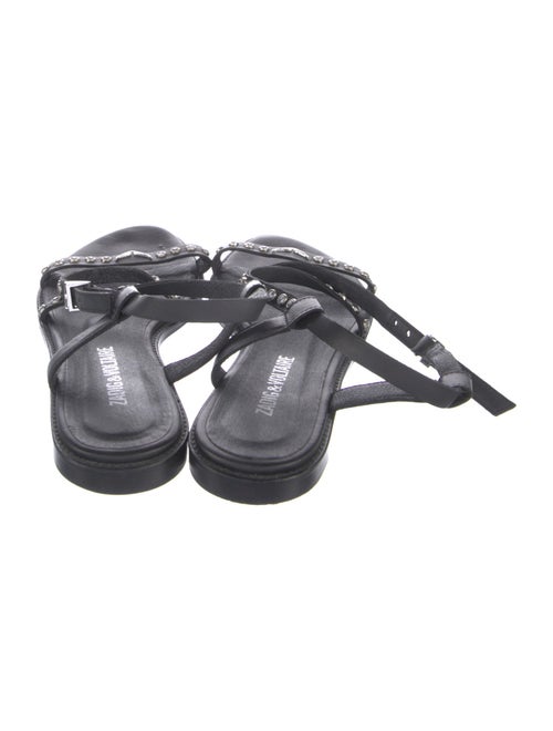 Zadig & Voltaire Leather Studded Accents Gladiator Sandals