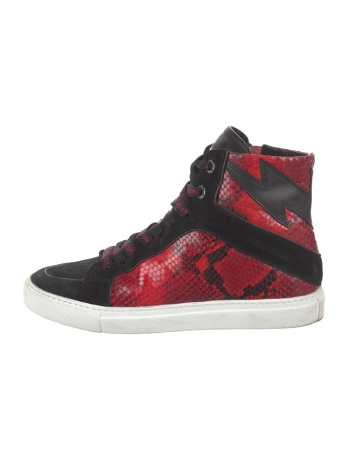 Zadig & Voltaire Suede Animal Print Sneakers