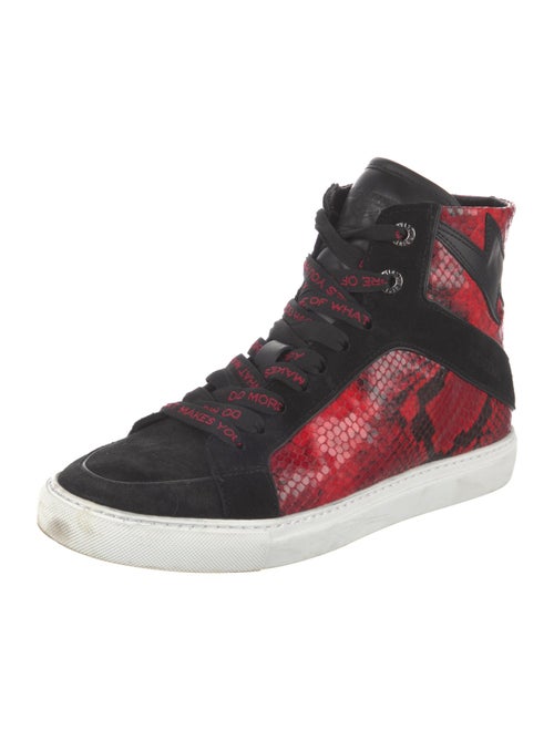 Zadig & Voltaire Suede Animal Print Sneakers