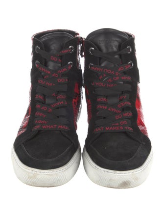 Zadig & Voltaire Suede Animal Print Sneakers