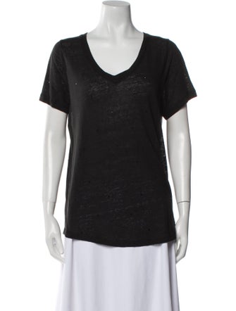 Zadig & Voltaire Linen V-Neck T-Shirt