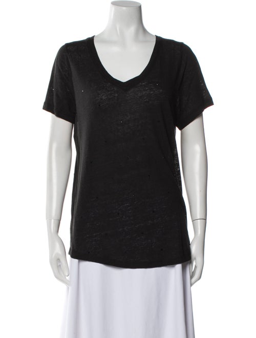Zadig & Voltaire Linen V-Neck T-Shirt