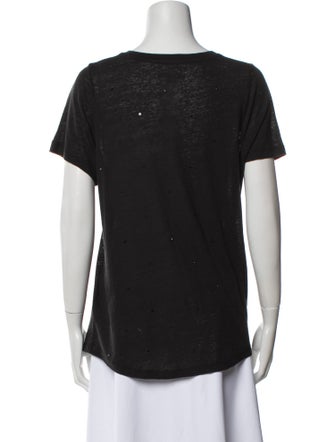 Zadig & Voltaire Linen V-Neck T-Shirt