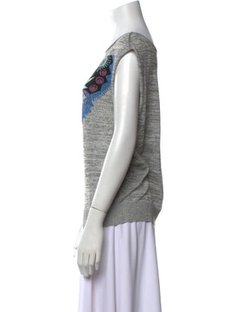 Zadig & Voltaire Graphic Print Bateau Neckline Top