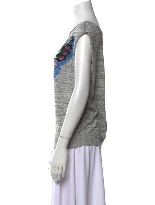 Zadig & Voltaire Graphic Print Bateau Neckline Top