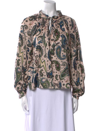 Zadig & Voltaire Printed Mock Neck Blouse