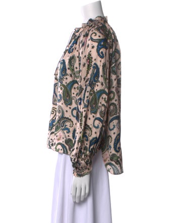 Zadig & Voltaire Printed Mock Neck Blouse