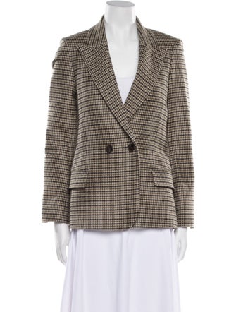 Zadig & Voltaire Wool Plaid Print Blazer