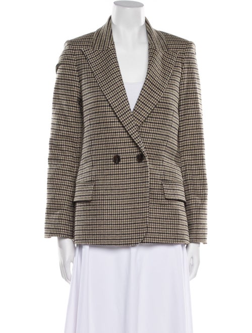 Zadig & Voltaire Wool Plaid Print Blazer