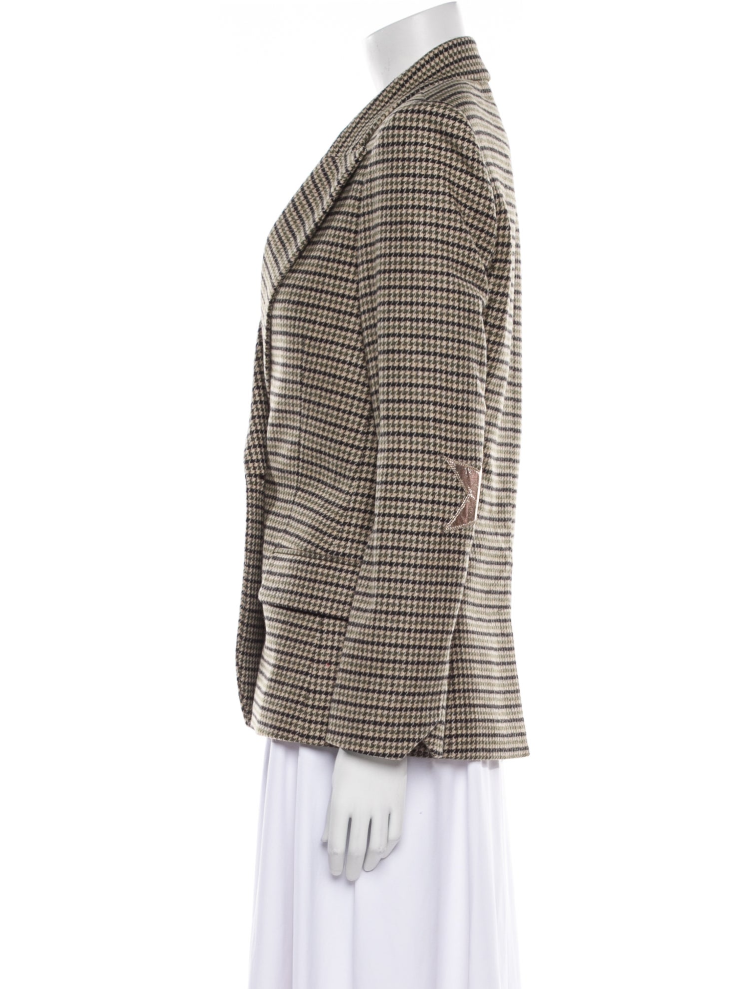 Zadig & Voltaire Wool Plaid Print Blazer