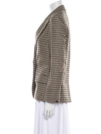 Zadig & Voltaire Wool Plaid Print Blazer