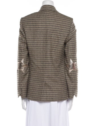 Zadig & Voltaire Wool Plaid Print Blazer