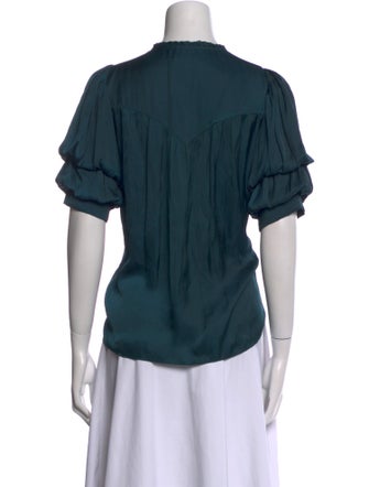 Zadig & Voltaire V-Neck Short Sleeve Blouse