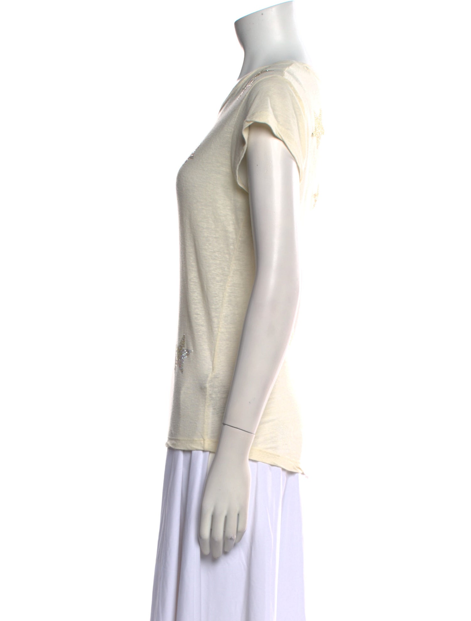 Zadig & Voltaire Linen Graphic Print T-Shirt