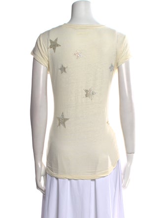 Zadig & Voltaire Linen Graphic Print T-Shirt