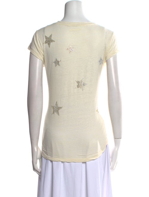 Zadig & Voltaire Linen Graphic Print T-Shirt