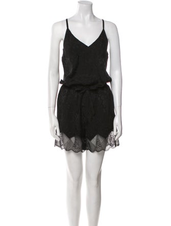 Zadig & Voltaire Silk V-Neck Romper