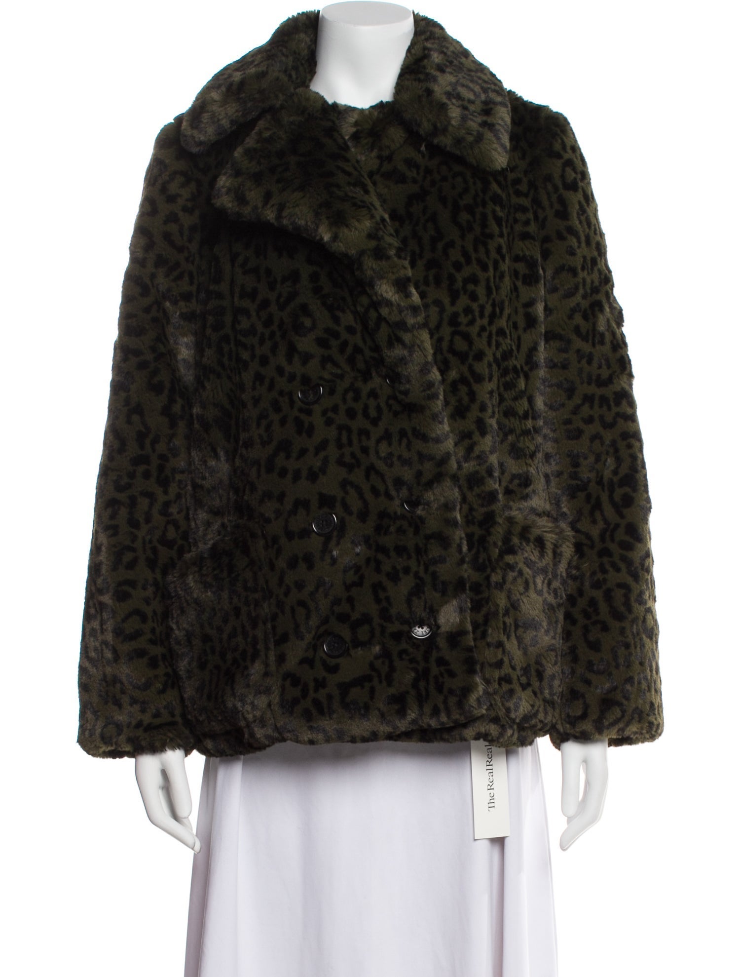 Zadig & Voltaire Animal Print Faux Fur Jacket