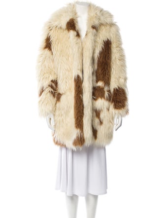 Zadig & Voltaire Faux Fur Printed Faux Fur Coat