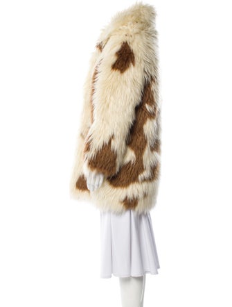 Zadig & Voltaire Faux Fur Printed Faux Fur Coat