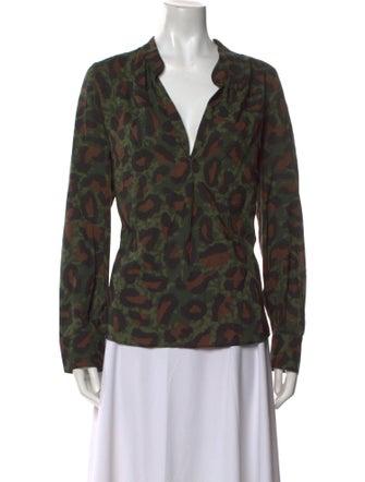 Zadig & Voltaire Printed V-Neck Polo