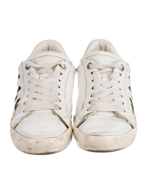 Zadig & Voltaire Leather Colorblock Pattern Sneakers